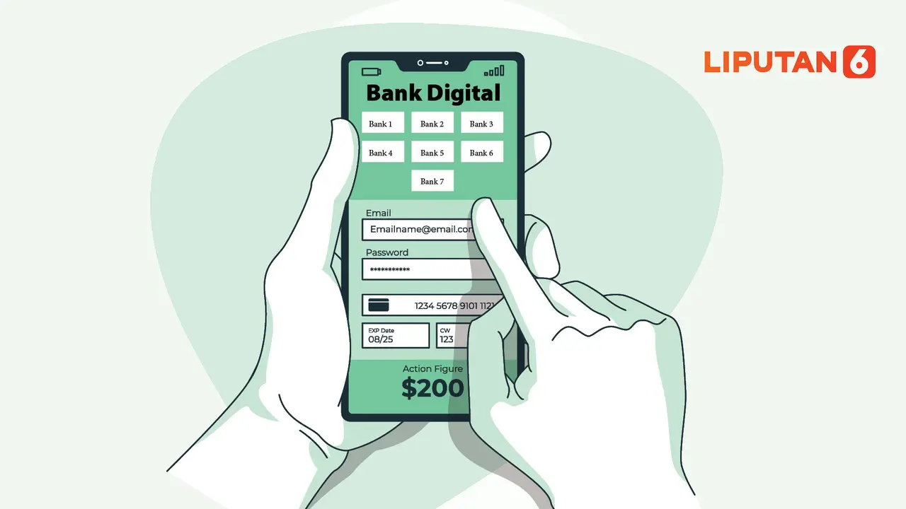 Ilustrasi bank digital (Liputan6.com/Abdillah)