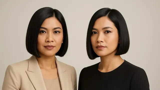 Model Bob dan Lob Potongan Rambut Modern untuk Ibu-ibu Stylish di 2025/AI