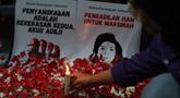 Aliansi Perempuan Indonesia (API) saat menggelar aksi unjuk rasa memperingati 28 tahun Reformasi di depan kantor Komisi Nasional (Komnas) Hak Asasi Manusia (HAM), Jakarta, Selasa (19/5/2026). (Kapanlagi.com/Budy Santoso)