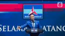 Ketua Umum Partai Demokrat Agus Harimurti Yudhoyono (AHY) membuka Rapat Pimpinan Nasional (Rapimnas) Partai Demokrat di JCC, Jakarta, Kamis (15/9/2022). Dalam Rapimnas tersebut Partai Demokrat akan membahas terkait rencana koalisi dan calon presiden (Capres) untuk Pemilu 2024. (Liputan6.com/Faizal Fanani)