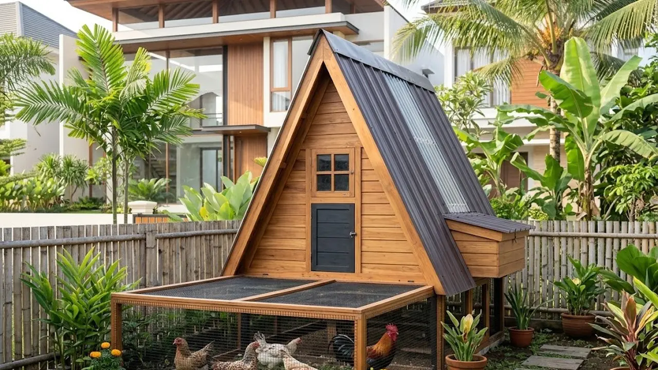 Ide kandang ayam backyard aesthetic cocok untuk konten media sosial
