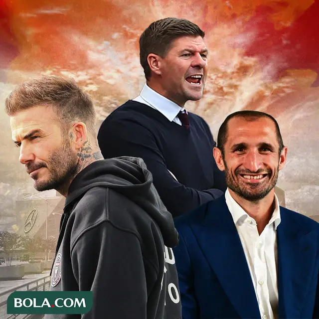 Ilustrasi - Giorgio Chiellini, Steven Gerrard, David Beckham