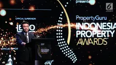 ndrojahjono S, Judging Supervisors, memberi sambutan pada malam PropertyGuru Indonesia Property Awards 2017 di Jakarta, Kamis (12/10). IPA merupakan apresiasi tertinggi bagi para pengembang properti terbaik nasional. (Liputan6.com/Helmi Fithriansyah)