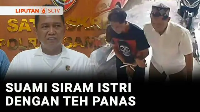 Hanya gara-gara kena tendang anaknya saat tidur, seorang pria di Sampang, Jawa Timur, menyiram istrinya dengan teh panas. Pelaku ditangkap polisi.