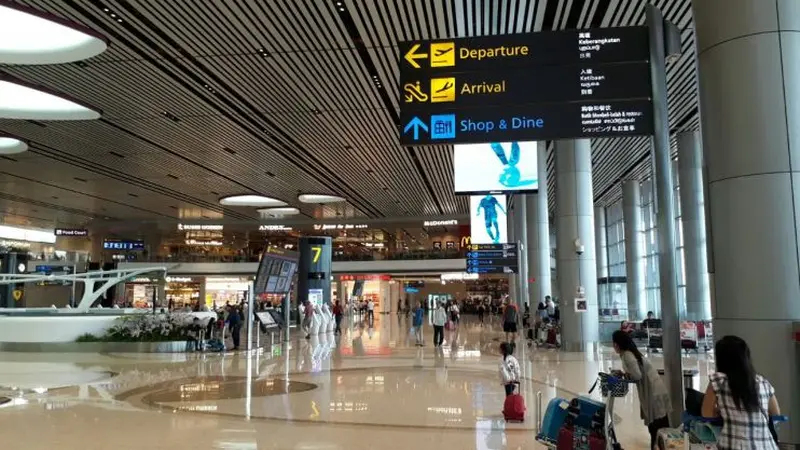 Terminal 4 Bandara International Changi di Singapura. (Ilyas/Liputan6.com)