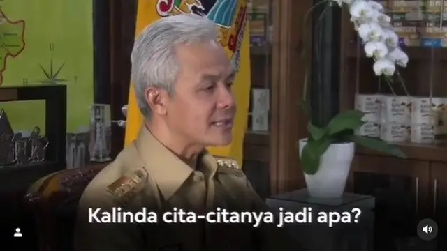 Ganjar pranowo diwawancara anak SD