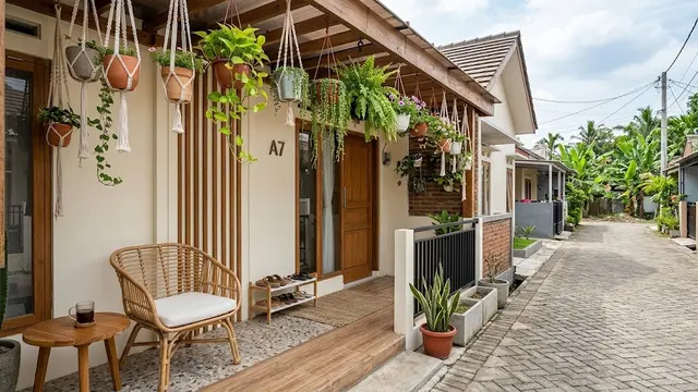 Desain Teras Minimalis Plus Taman Mini untuk Rumah Kecil