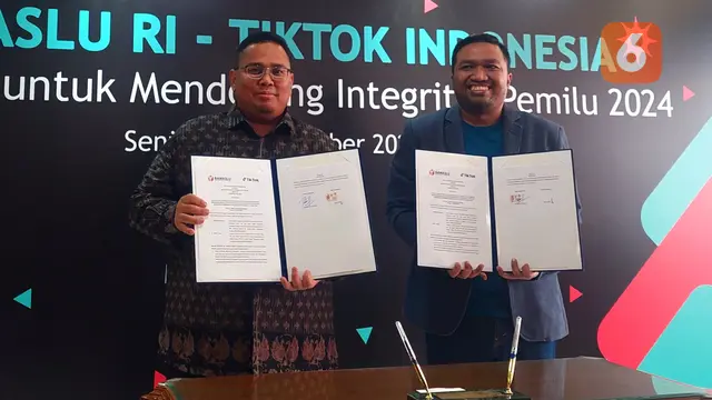 Rahmat Bagja, Ketua Bawaslu Menandatangani MoU dengan TikTok dalam Rangka Mengawasi Persebaran Konten Pemilu 2024