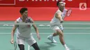 Kekalahan Fajar Alfian/Muhammad Rian Ardianto menyusul kegagalan tunggal putra Jonatan Christie pada laga final sebelumnya. (Liputan6.com/Herman Zakharia)
