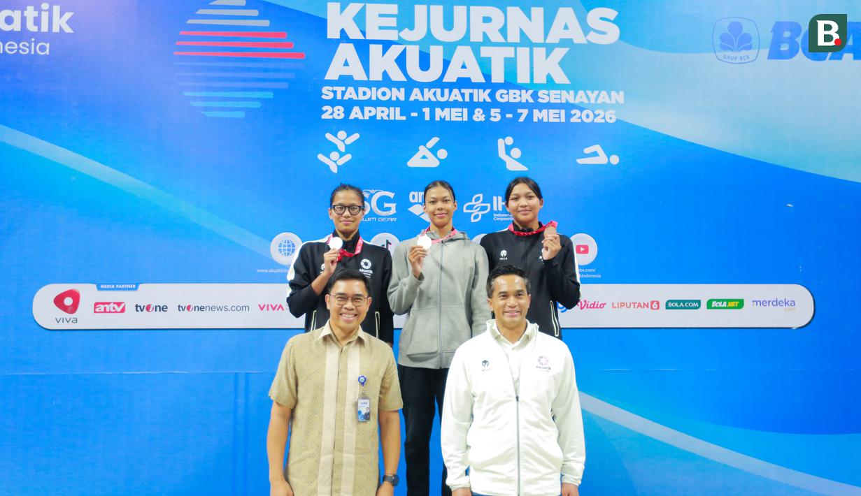 Ia bersyukur pelaksanaan Kejurnas Akuatik 2026 ini mendapat dukungan dari sponsor kakap seperti Bank BCA dan Bank Mandiri meski situasi global sedang sulit saat ini. (Bola.com/Bagaskara Lazuardi)