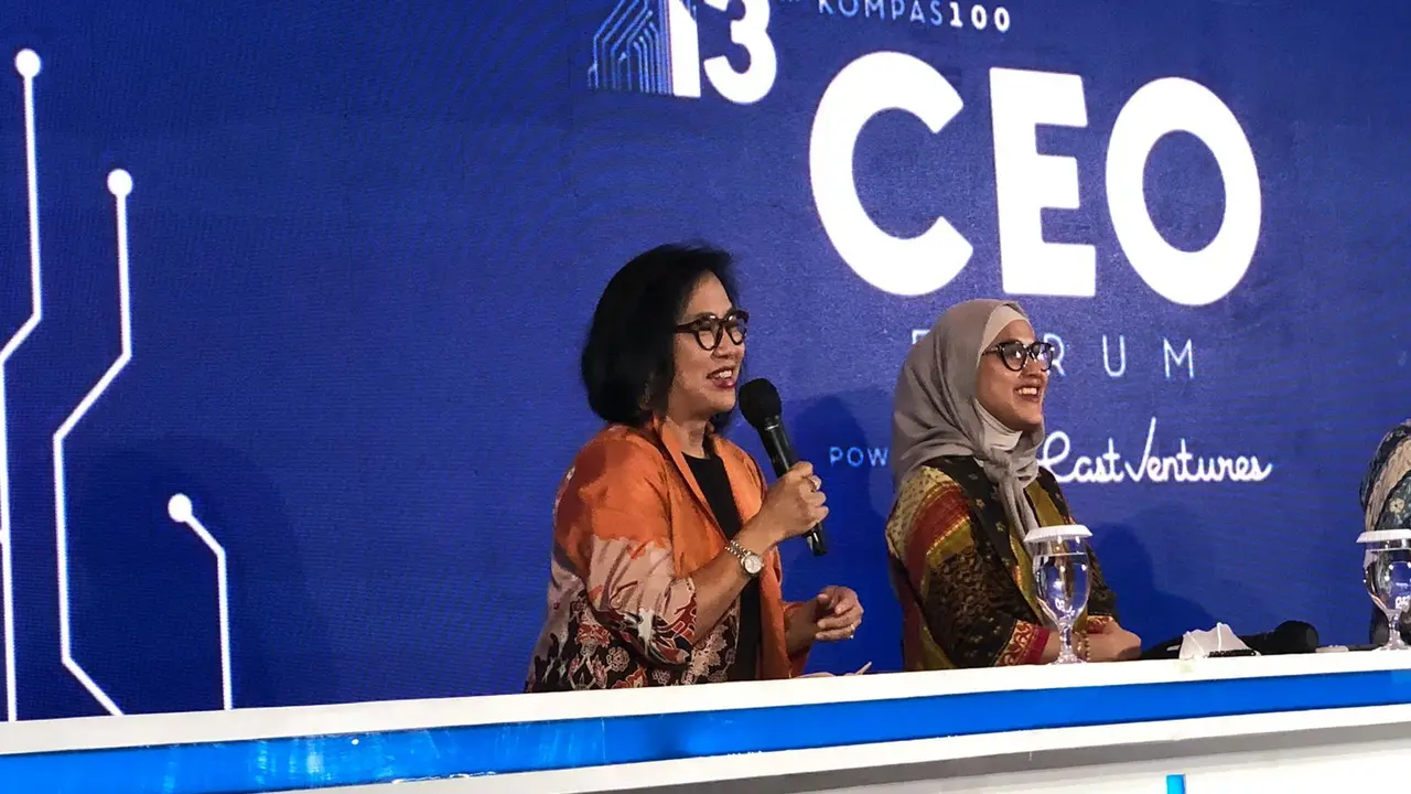 Country Managing Director Grab Indonesia, Neneng Goenadi dalam Kompas100 CEO Forum