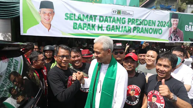 Bakal calon presiden (bacapres) 2024 PDI-P Ganjar Pranowo, berkunjung ke DPW PPP Sulawesi Utara