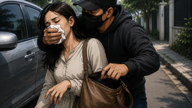 Ilustrasi aksi pencurian dengan pembiusan. (Istimewa)