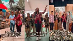 Saat pulang kampung ke Magelang, Nafa Urbach sempat kondangan ke rumah warga. Dalam video singkat yang diunggah, bintang film 'Iblis dalam Kandungan' itu tampil menawan dengan kebaya kutu baru warna merah. Dalam kesempatan tersebut, ia juga sempat bernyanyi dan ramah terhadap warga yang minta foto. (Liputan6.com/IG/@nafaurbach)