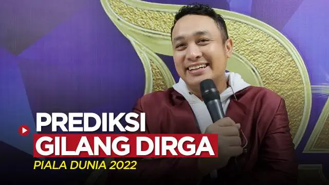 Berita video prediksi juara Piala Dunia 2022 dari presenter dan komedian Gilang Dirga.