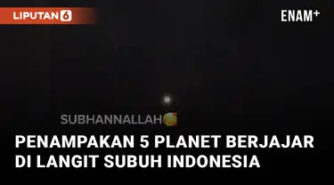 Wow! Netizen Abadikan Momen 5 Planet Sejajar di Langit Indonesia
