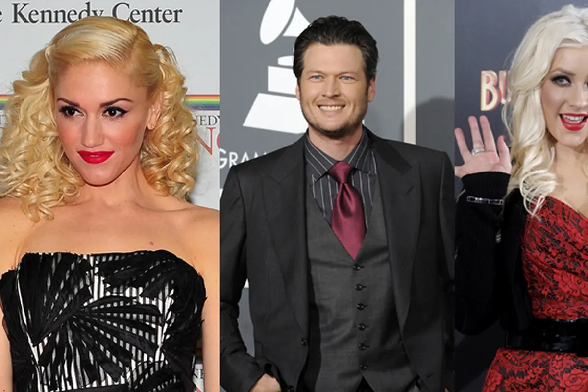 Gwen Stefani, Blake Shelton, dan Christina Aguilera