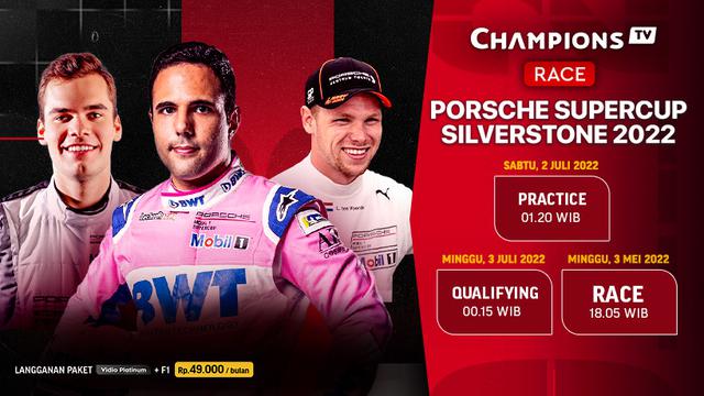 Saksikan Live Streaming Porsche Supercup Silverstone 2022 di Vidio, 2 & 3 Juli 2022