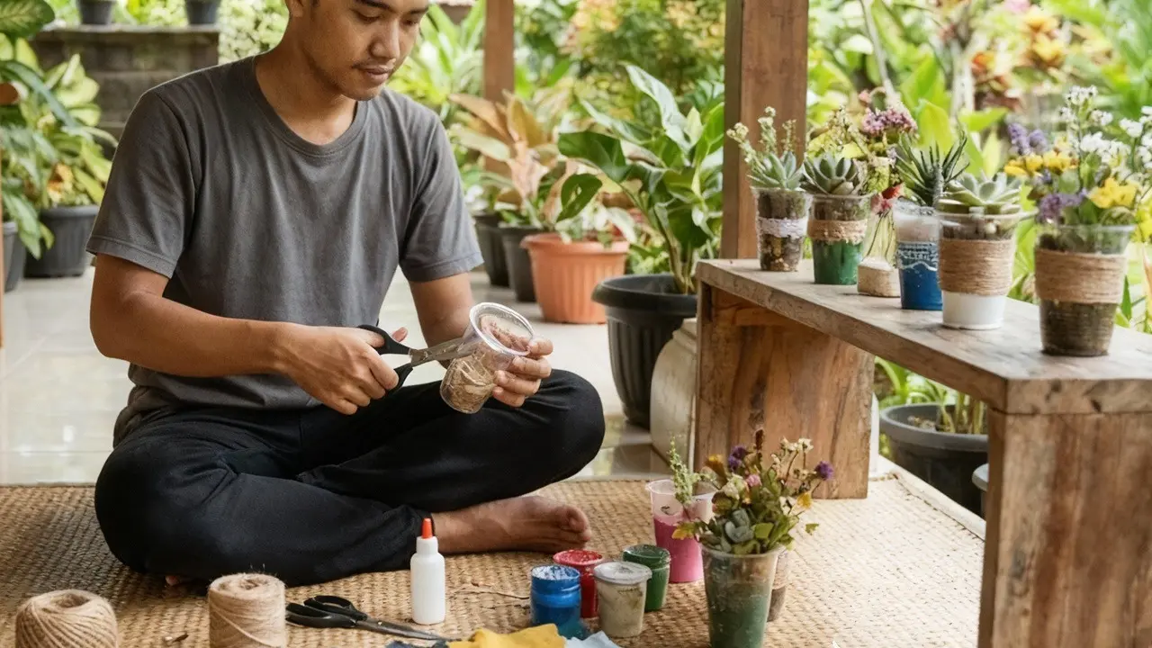Tips Sulap Cup Minuman Plastik Bekas Jadi Barang Berguna