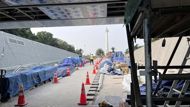 Menelusuri Stasiun MRT Monas pada Rabu (22/7/2026). (Liputan6.com/Winda Nelfira).