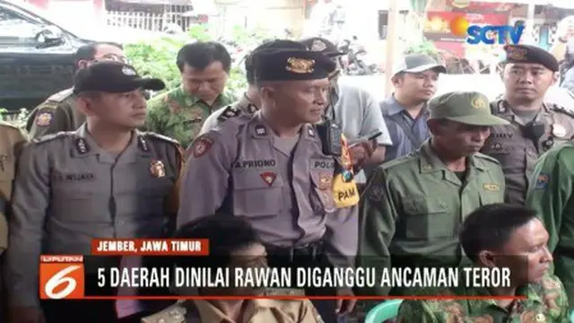 Waspadai ancaman teroris dalam pilkada serentak hari ini, sekitar 53 ribu aparat gabungan dikerahkan untuk mengawal proses pemilihan kepala daerah di Jawa Timur agar berlangsung tertib dan lancar.