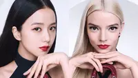 Jisoo BLACKPINK dan Anya Taylor Joy tampil kompak dengan gaya misterius saat kenakan lipstik merah [Dior]