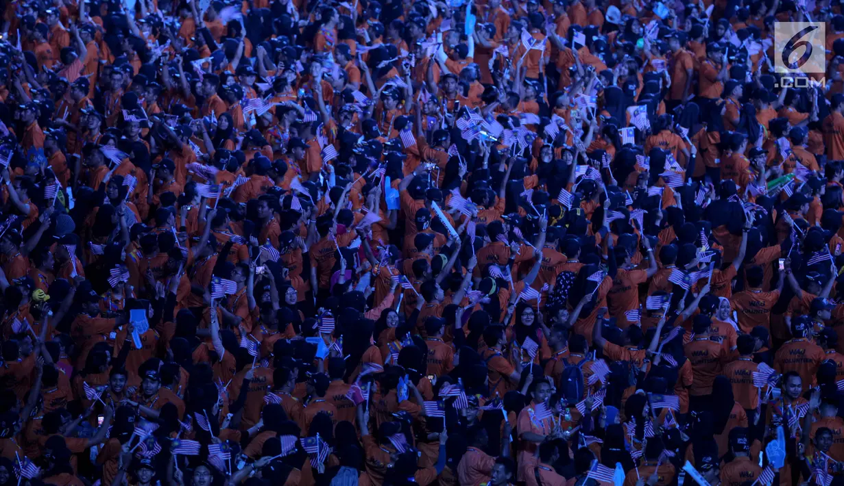 Suasana penutupan SEA Games 2017 di Stadion Bukit Jalil, Kuala Lumpur, Malaysia, Rabu (30/8). Pesta olahraga negara-negara di Asia Tenggara resmi ditutup dan SEA Games selanjutnya akan digelar di Filipina pada 2019. (Liputan6.com/Faizal Fanani)
