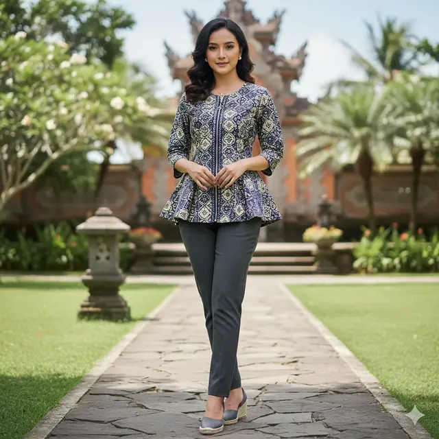 7 Model Atasan Batik Resleting Depan, Elegan tapi Tetap Simpel dan Praktis