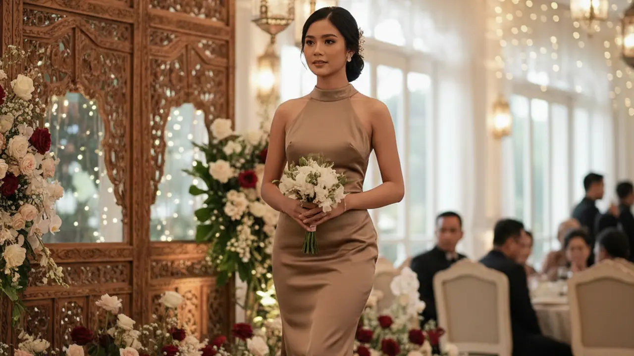 Model Baju Bridesmaid Polos yang Elegan