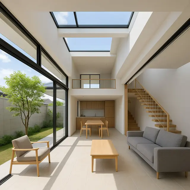 Gambar Rumah Sederhana dengan Langit-langit Terbuka