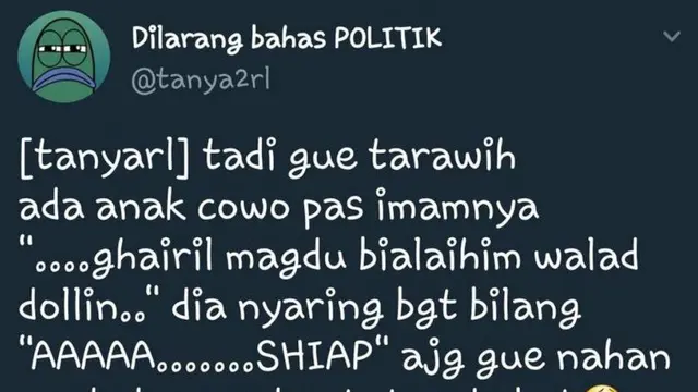 6 Cerita Lucu Netizen ketika Shalat Tarawih di Masjid Ini Bikin Ketawa