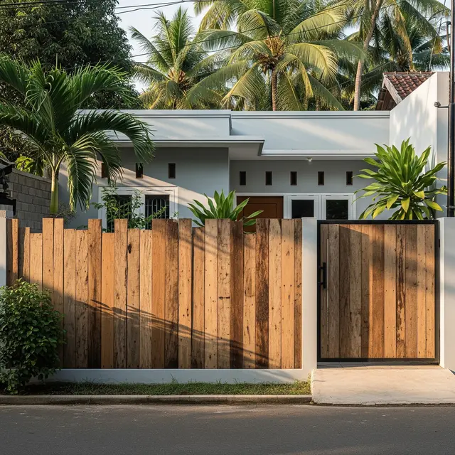 9 Desain Pagar Rumah dari Kayu Bekas tapi Terlihat Estetika, Unik dan Ramah Lingkungan