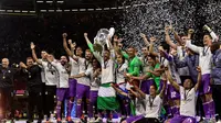 Real Madrid rayakan gelar juara Liga Champions 2016/17 (JAVIER SORIANO / AFP)