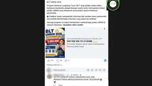 Cek Fakta: Hoaks Link Pendaftaran BLT UMKM 2026 Via Telegram