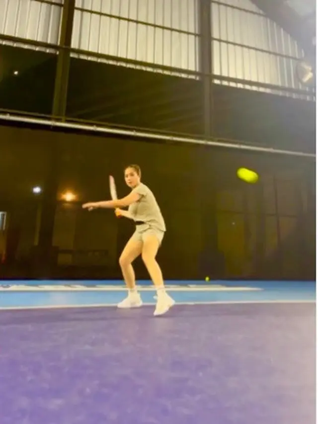 Nagita Slavina siap bertanding di Lagi Lagi Tenis (Foto: Instagram raffinagita1717)