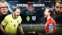 Prediksi Swedia Vs Inggris (Liputan6.com/Trie yas)