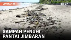 PULUHAN TON SAMPAH PENUHI PANTAI JIMBARAN