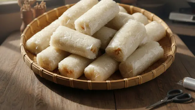 lemper plastik tanpa daun pisang. Foto: AI