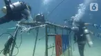 Penyelam BNI HiMovers Dive Community menanam bibit terumbu karang di Perairan Pantai Pulisan, Minahasa Utara, Sulawesi Utara, Rabu (23/06/2021). BNI menanam 1.946 bibit terumbu karang sebagai bagian dari ungkapan suka cita dalam rangkaian perayaan HUT ke - 75. (Liputan6.com/HO/BNI)
