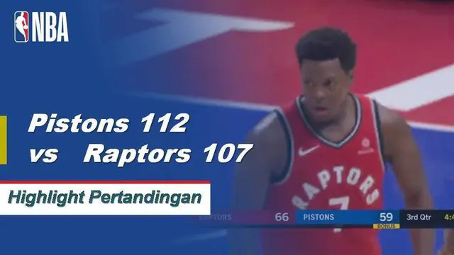 Cuplikan Pertandingan NBA : Pistons 112 vs Raptors 107
