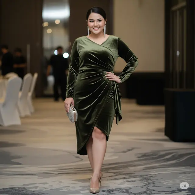 Baju Kondangan untuk Wanita Gemuk. Foto: Gemini