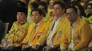 (Ki-ka) Calon Ketua Umum Partai Golkar, Ade Komarudin, Setya Novanto, Airlangga Hartarto menghadiri acara pembukaan musyawarah nasional luar biasa (Munaslub) Partai Golkar di Nusa Dua Convention Center, Bali, Sabtu (14/5). (Liputan6.com/Johan Tallo)