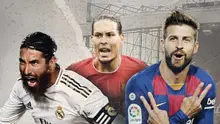Sergio Ramos,Virgil Van Dijk dan Gerard Pique. (Bola.com/Dody Iryawan)