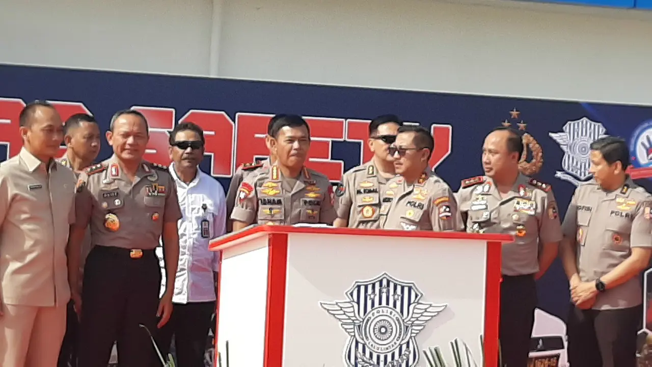 Kapolri Jenderal Idham Azis meresmikan Indonesia Safety Driving Center (ISDC), Serpong, Tangerang Selatan, Selasa (11/2/2020).