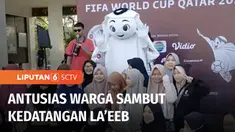 Piala Dunia Qatar 2022 akan digelar 21 hari lagi. La'eeb, maskot Piala Dunia Qatar 2022 menyapa di Kota Banjarmasin, Kalimantan Selatan, pada hari Minggu (30/10) kemarin. La'eeb juga menemui warga Solo, Jawa Tengah di hari bebas berkendara di Jalan S...