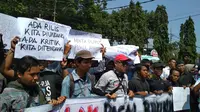Tolak RKUHP, Jurnalis Cirebon Suarakan Kebebasan Pers