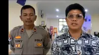 Andika Kangen Band saat membuat laporan ke Mapolresta Bandar Lampung. Foto (Liputan6.com/Ardi)