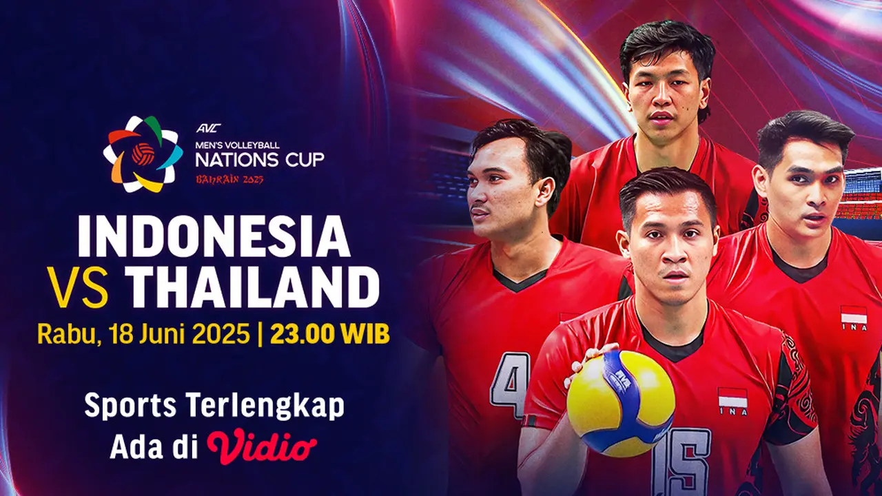 Saksikan Siaran Langsung AVC Men’s Nation Cup 2025: Indonesia vs Thailand di Vidio