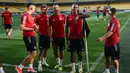 Pasalnya, Stadion Aghia Sophia tidak terlalu jauh dari markas Olympiakos. (Angelos TZORTZINIS/AFP)