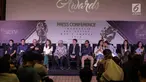 Suasana konferensi pers Indonesia Box Office Movie Awards (IBOMA) 2018 di SCTV Tower, Jakarta, Rabu (14/3). IBOMA 2018 menghadirkan 10 film di tahun 2017 yang terdiri dari 15 kategori penghargaan. (Liputan6.com/Faizal Fanani)